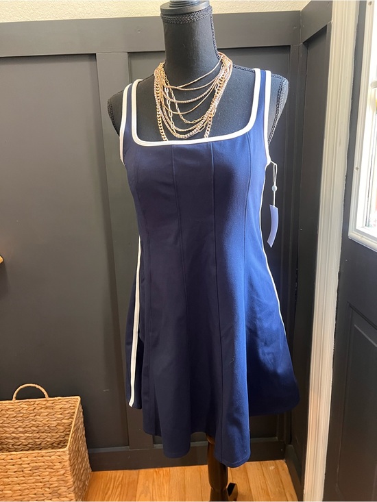 Zella Dresses & Skirts - NWT Zella Serene Contrast Sport Dress Navy White Size L